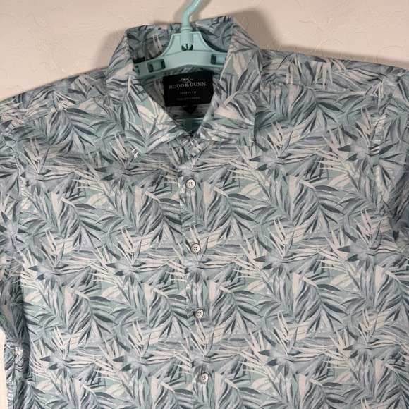 Rodd & Gunn Other - Rodd & Gunn Shirt Mens L Green Palm Leaf Sports Fit Cotton Casual Floral Button